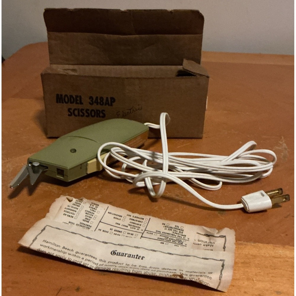 Vintage Hamilton Beach 2 speed Electric Scissors‎ Model 348 Sewing, Tested